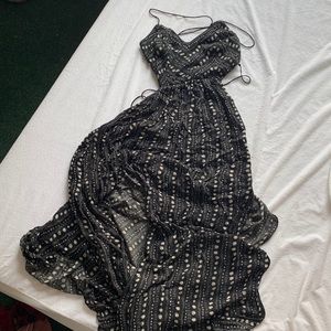 Ecote Double Slit Corset Maxi Dress